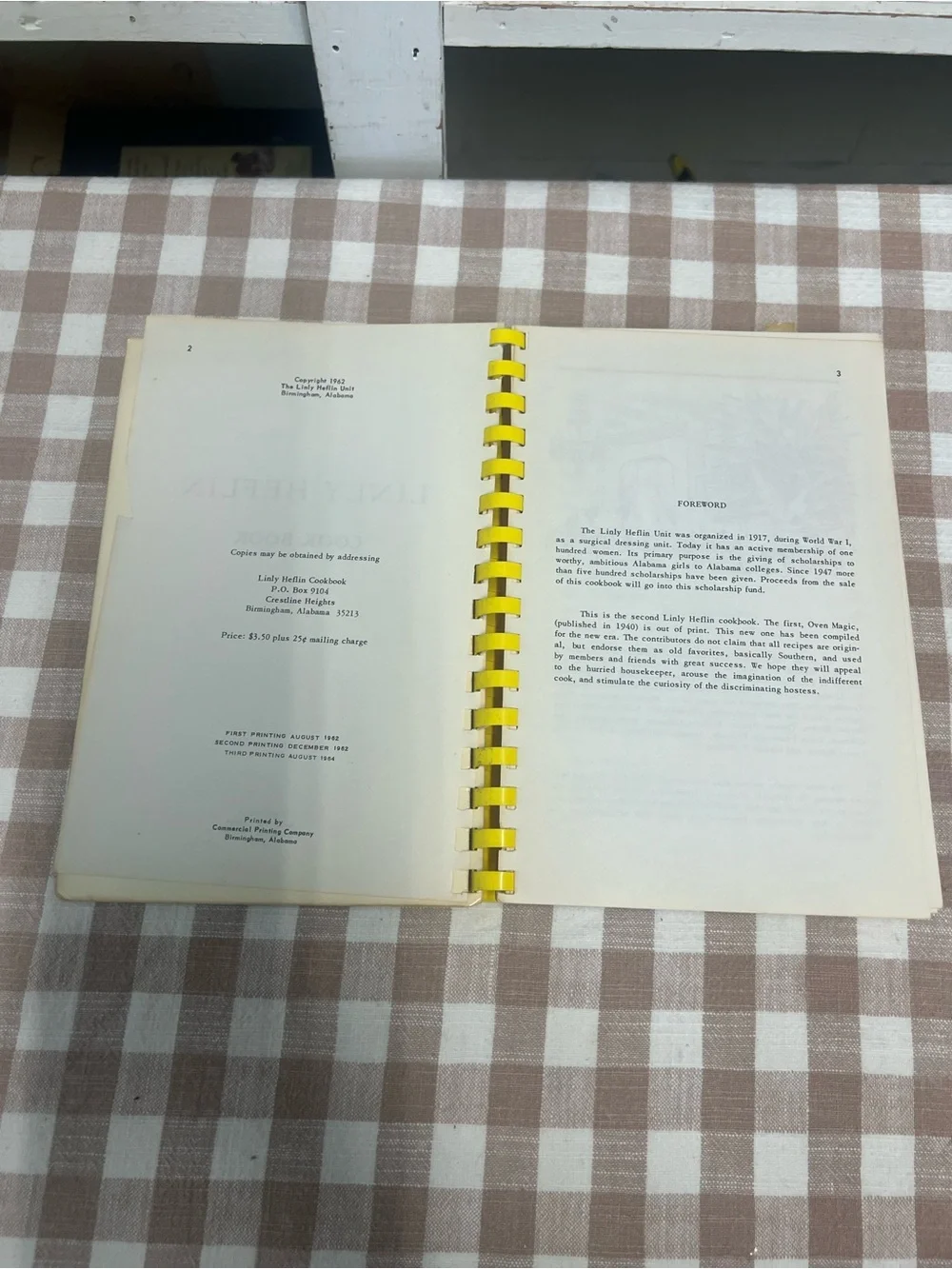 Vintage linly Heflin cookbook Birmingham ala recipes